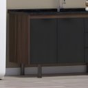 Ver imagem 2 de Gabinete Cozinha 100% Mdf 2 Portas e 3 Gavetas Armário 174cm: Rustico/`preto
