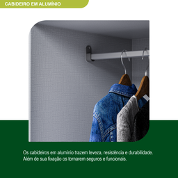 Guarda Roupa Casal 8 Portas 4 Gavetas Paris Espresso Móveis - 10