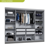 Guarda Roupa Casal 8 Portas 4 Gavetas Paris Espresso Móveis - 4