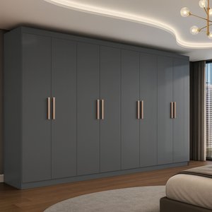 Guarda Roupa Casal 8 Portas 4 Gavetas Paris Espresso Móveis