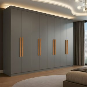 Guarda Roupa Casal 8 Portas 4 Gavetas Paris Espresso Móveis