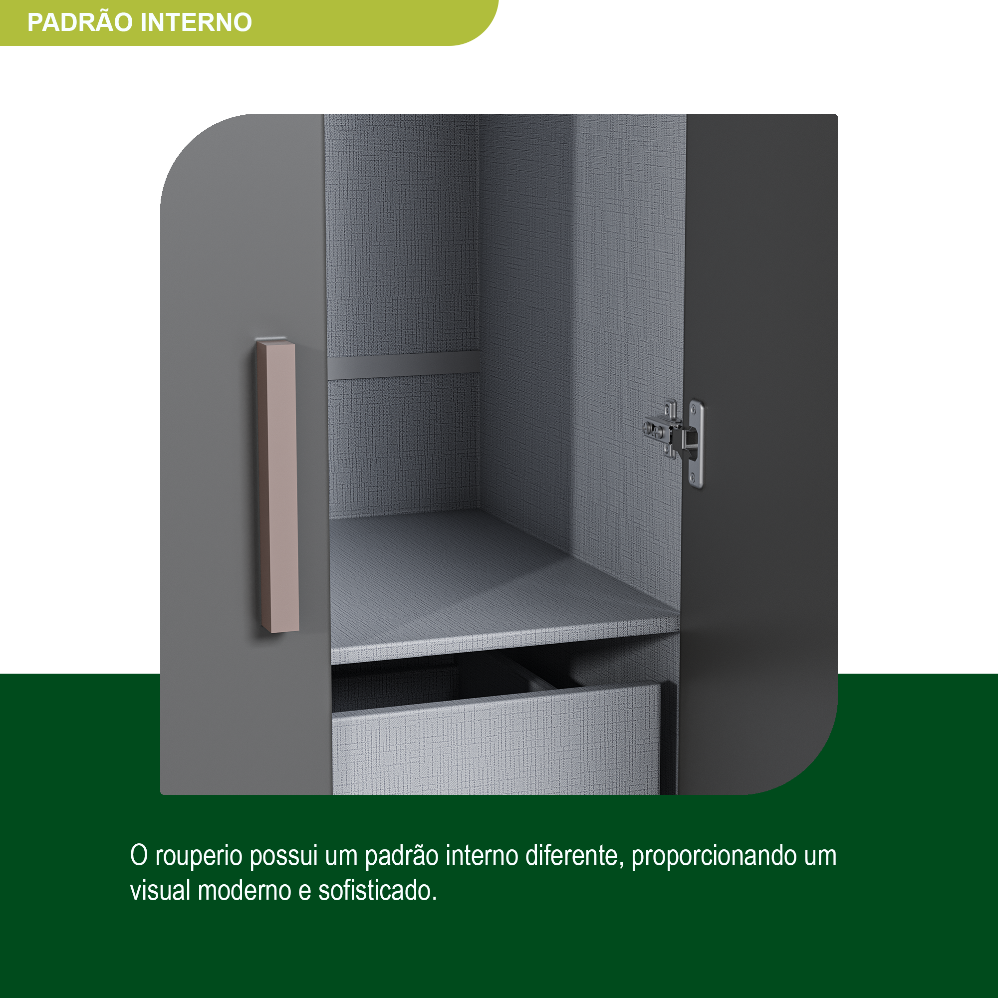 Guarda Roupa Casal 8 Portas 4 Gavetas Paris Espresso Móveis - 11