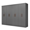 Ver imagem 2 de Guarda Roupa Casal 8 Portas 4 Gavetas Paris Espresso Móveis