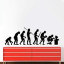 Ver imagem 1 de Adesivo de Parede Evolução do Homem Informática-Gigante 148x48cm