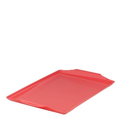 Bandeja Retangular 23x35 Coral em Polipropileno Linha Tendência Vem