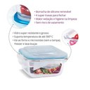 Ver imagem 2 de Pote Vidro Hermético Trava Mais Forno Micro-ondas e Freezer 520ml - Quality House