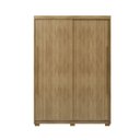 Ver imagem 3 de Guarda-Roupa 2 Portas Flex de Correr 3 Gavetas 100% MDF com Pés Dubai Infinity Marrom/Nature/Fendi