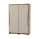 Ver mais imagens de Guarda-Roupa 2 Portas Flex de Correr 3 Gavetas 100% MDF com Pés Dubai Infinity Marrom/Nature/Fendi