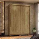 Ver imagem 7 de Guarda-Roupa 2 Portas Flex de Correr 3 Gavetas 100% MDF com Pés Dubai Infinity Marrom/Nature/Fendi