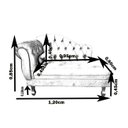 Ver imagem 5 de Mini Sofá Divã Decorativo Baby para Salas e Recepção:azul-royal