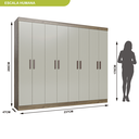Ver imagem 5 de Guarda Roupa Casal 8 Portas 4 Gavetas Paris Espresso Móveis