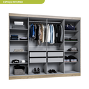 Ver imagem 2 de Guarda Roupa Casal 8 Portas 4 Gavetas Paris Espresso Móveis
