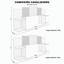 Ver imagem 7 de Cabeceira Torino Casal Queen 100% MDF Ajustável 2 Mesas de Cabeceiras Integrados - Nature/Offwhite