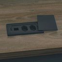 Ver imagem 7 de Escrivaninha Mesa Escritório Presidente Tamburato 258.2 cm com 4 Gavetas e 2 Portas