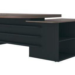 Mesa para Escritório Presidente Tamburato 258.2 cm com 4 Gavetas e 2 Portas - 9