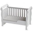 Ver imagem 3 de Berço Americano Mirelle com Colchão Gazin com Guarda Roupa Infantil Vittoria 6 Portas Branco - Móvei
