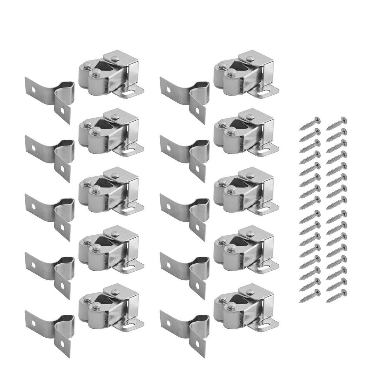 Kit 10 Fecho Rolete para Porta Armário Móveis Madeira Rayco