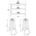 Ver imagem 5 de Bancada gourmet ilha Cozinha+ kit luz+2 Banq. Ditália CD1019 cor:preto