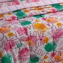 Ver imagem 2 de Kit Cobre Leito Amore Casal Queen 3 Peças Percal 200 Fios 100% Algodão - Estampa Amore