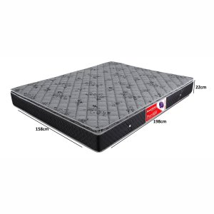 Colchão Queen PRORELAX CASAL 158X198X22 PILLOW TOP PRETO/CINZA - AMETISTA/