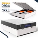 Ver imagem 2 de Cama Box Baú com Colchão Gazin de Espuma D28 Double Face Force Up Queen 158cm