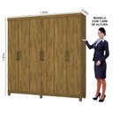 Ver imagem 3 de Guarda Roupa R22 6 Portas 2 Gavetas sem Espelho com Pés Carioca Móveis