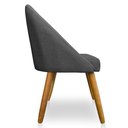 Ver imagem 5 de Kit 04 Cadeiras Jantar Bela Linho Grafite Pés Palito Castanho - Pallazio