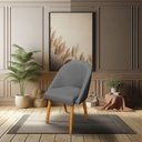 Ver imagem 2 de Kit 04 Cadeiras Jantar Bela Linho Grafite Pés Palito Castanho - Pallazio