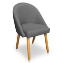 Ver imagem 3 de Kit 04 Cadeiras Jantar Bela Linho Grafite Pés Palito Castanho - Pallazio