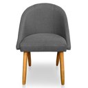 Ver imagem 4 de Kit 04 Cadeiras Jantar Bela Linho Grafite Pés Palito Castanho - Pallazio