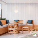 Ver imagem 1 de Painel Ripado Autocolante 10x1cm Cor White Urban Plus 2,5 Metros Linear Meu Rodapé