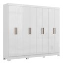 Ver imagem 3 de Guarda Roupa Casal 8 Portas 4 Gavetas com Pés Paris Espresso Móveis