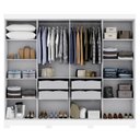 Ver imagem 2 de Guarda Roupa Casal 8 Portas 4 Gavetas com Pés Paris Espresso Móveis