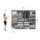 Ver imagem 3 de Guarda Roupa Casal 8 Portas 4 Gavetas com Pés Paris Espresso Móveis Branco