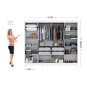 Ver imagem 3 de Guarda Roupa Casal 8 Portas 4 Gavetas com Pés Paris Espresso Móveis