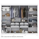 Ver imagem 5 de Guarda Roupa Casal 8 Portas 4 Gavetas com Pés Paris Espresso Móveis