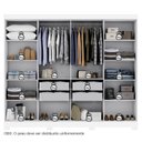 Ver imagem 4 de Guarda Roupa Casal 8 Portas 4 Gavetas com Pés Paris Espresso Móveis