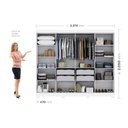 Ver imagem 5 de Guarda Roupa Casal 8 Portas 4 Gavetas com Pés Paris Espresso Móveis