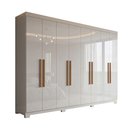 Ver imagem 2 de Guarda Roupa Casal 8 Portas 4 Gavetas com Pés Paris Espresso Móveis