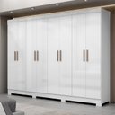 Ver imagem 1 de Guarda Roupa Casal 8 Portas 4 Gavetas com Pés Paris Espresso Móveis