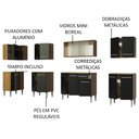 Ver imagem 5 de Armário de Cozinha Completa de Canto 357cm Rustic/Preto Emilly Jazz Madesa 02