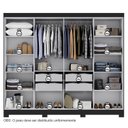 Ver imagem 5 de Guarda Roupa Casal 8 Portas 4 Gavetas com Pés Paris Espresso Móveis Preto