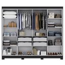 Ver imagem 4 de Guarda Roupa Casal 8 Portas 4 Gavetas com Pés Paris Espresso Móveis