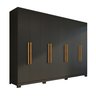 Guarda Roupa Casal 8 Portas 4 Gavetas com Pés Paris Espresso Móveis - 2