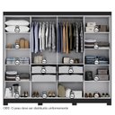 Ver imagem 4 de Guarda Roupa Casal 8 Portas 4 Gavetas com Pés Paris Espresso Móveis