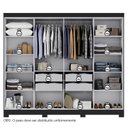Ver imagem 5 de Guarda Roupa Casal 8 Portas 4 Gavetas com Pés Paris Espresso Móveis