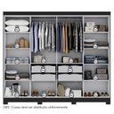 Ver imagem 4 de Guarda Roupa Casal 8 Portas 4 Gavetas com Pés Paris Espresso Móveis