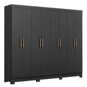 Ver imagem 3 de Guarda Roupa Casal 8 Portas 4 Gavetas com Pés Paris Espresso Móveis