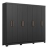 Guarda Roupa Casal 8 Portas 4 Gavetas com Pés Paris Espresso Móveis - 3