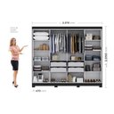 Ver imagem 3 de Guarda Roupa Casal 8 Portas 4 Gavetas com Pés Paris Espresso Móveis Preto